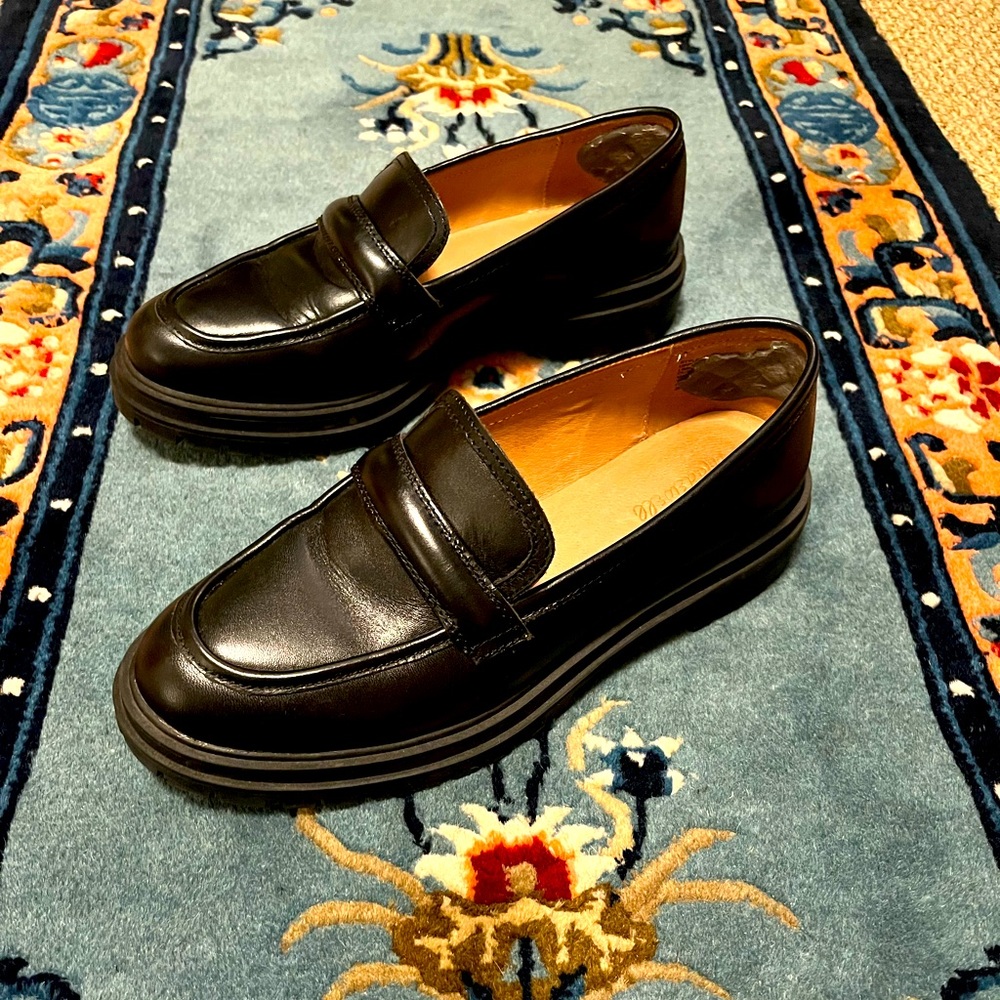 Madewell The Bradley Lugsole Loafer in Leather Black